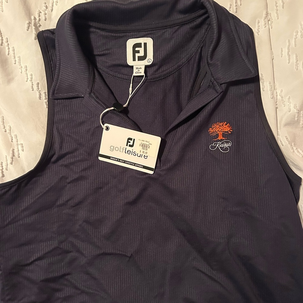 FootJoy Woman’s Dark Blue Sleeveless Golf Polo